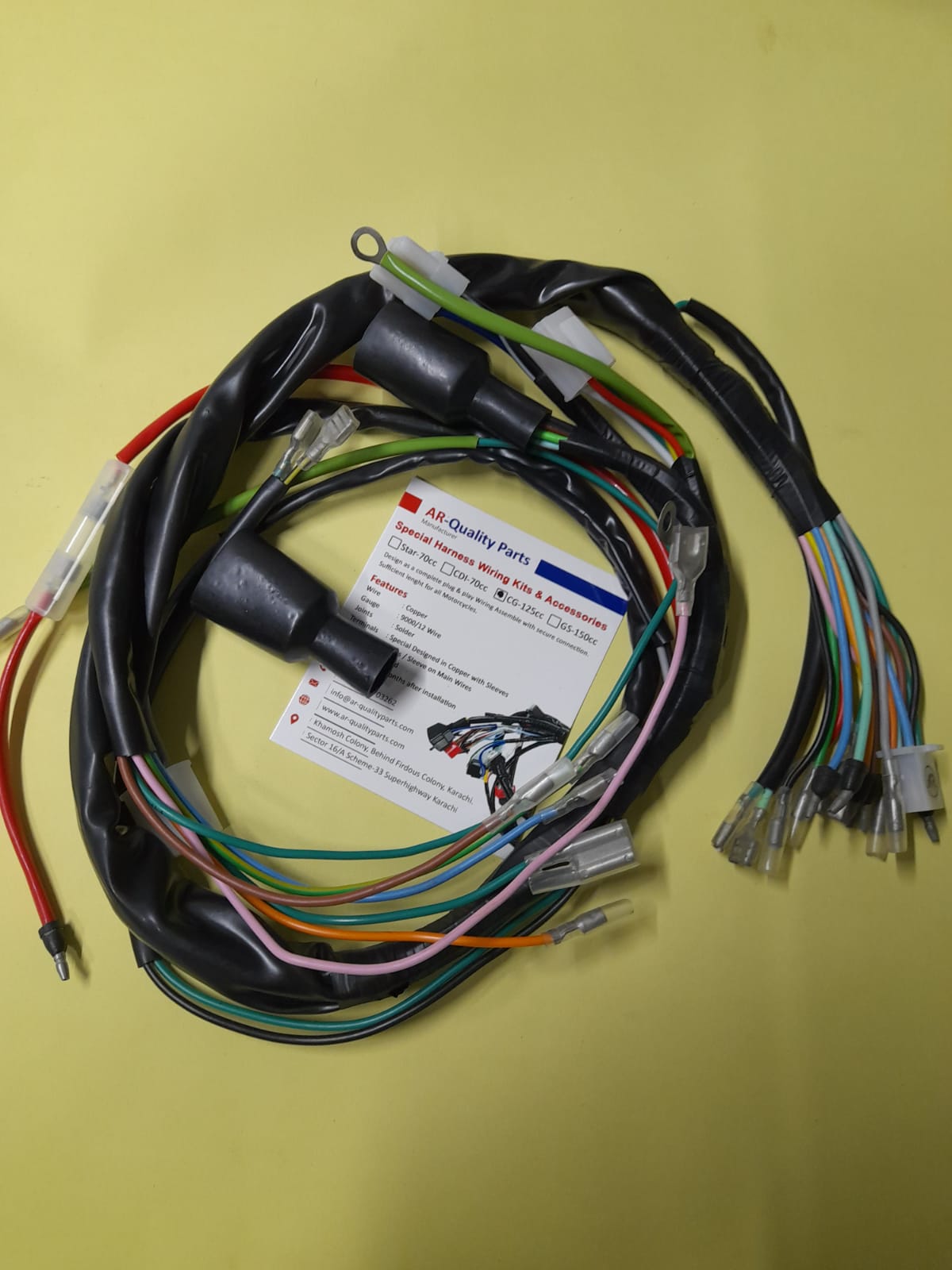 AR Quality Parts Wiring Harness for CDI 125cc motor cycle